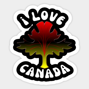 I Love Canada Sticker